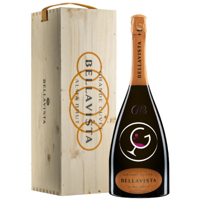 SPUMANTE jerob BELLAVISTA FR.DOCG ALMA BRUT LT.3 LEGNO