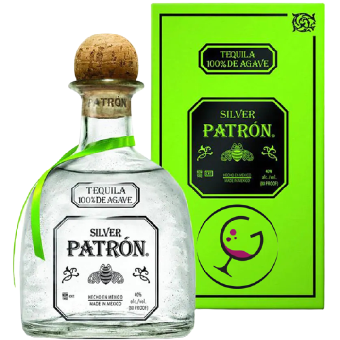 TEQUILA PATRON PLATA 100%AGAVE 40% CL.70 GB