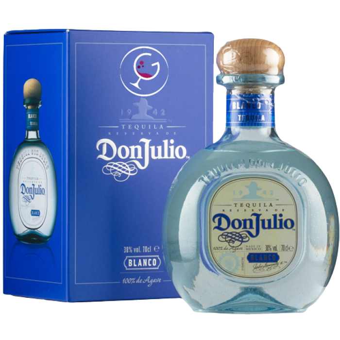 TEQUILA DON JULIO BLANCO 100%AGAVE 38% CL.70 GB