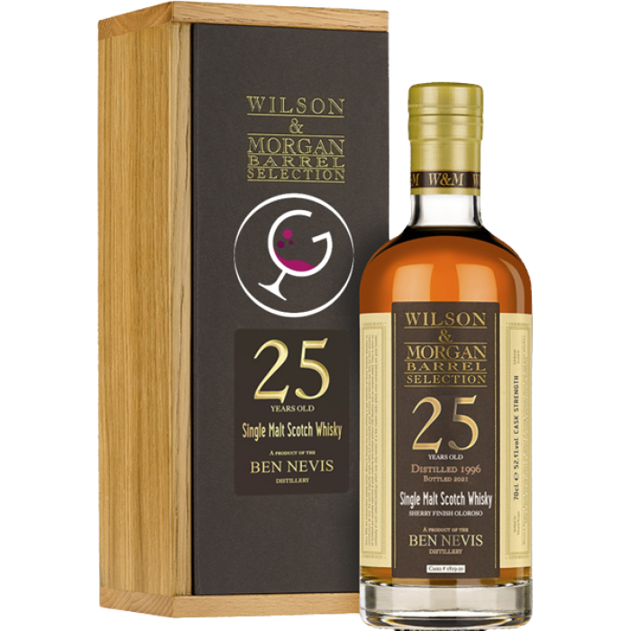 WHISKY W&M BEN NEVIS 25Y 1996-2021 52,1% CL.70 LEGNO