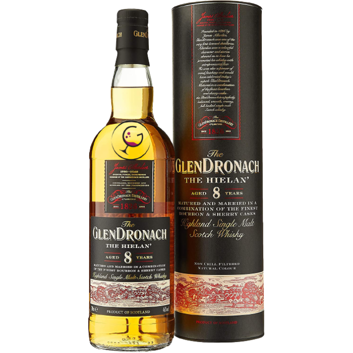 WHISKY GLENDRONACH 8Y THE HIELAN 46% CL.70 TUBO