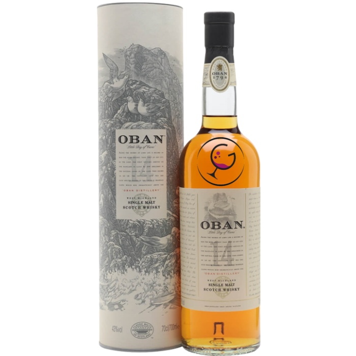 WHISKY OBAN 14Y 43% CL.70 TUBO