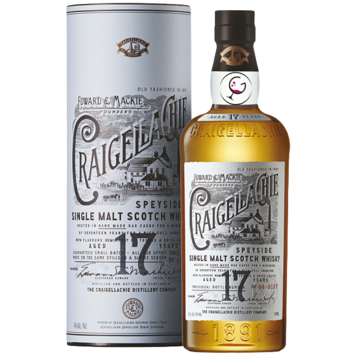 WHISKY CRAIGELLACHIE 17Y 46% CL.70 TUBO