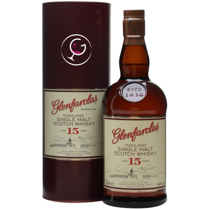 WHISKY GLENFARCLAS 15Y 46% CL.70 TUBO