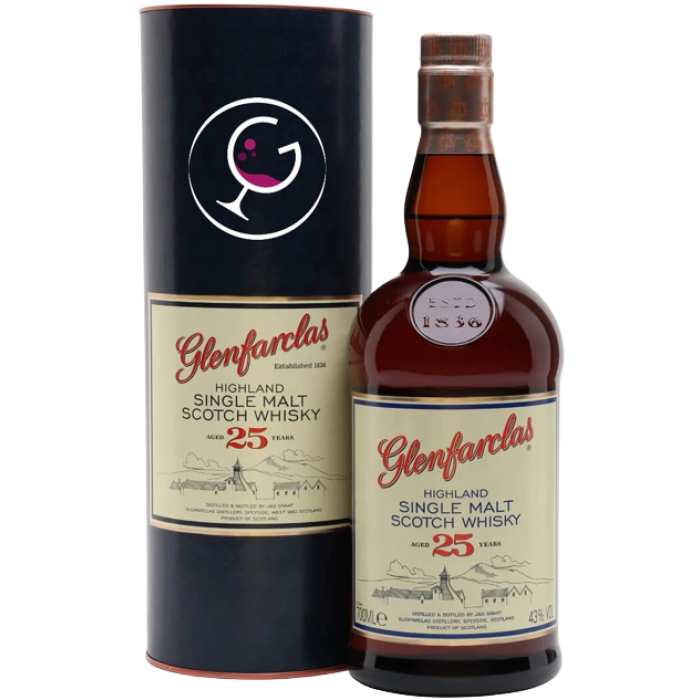 WHISKY GLENFARCLAS 25Y 43% CL.70 TUBO