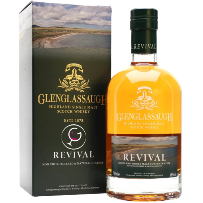 WHISKY GLENGLASSAUGH REVIVAL 46% CL.70 TUBO