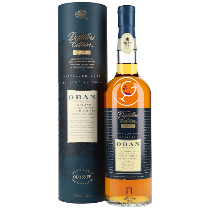 WHISKY OBAN 2004-2018 DISTILLER ED.43% CL.70 TUBO