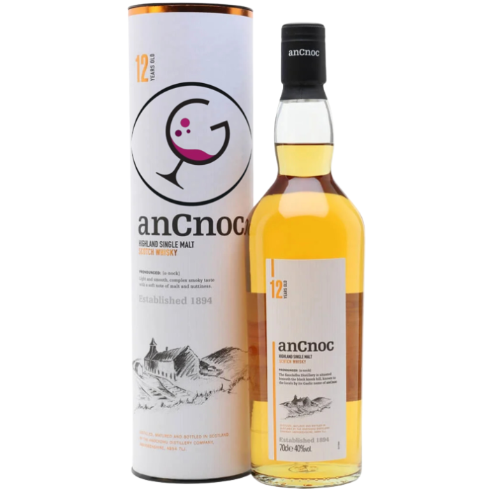 WHISKY ANCNOC 12Y 40% CL.70 TUBO