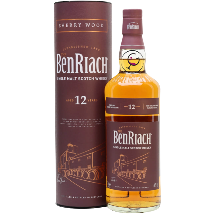 WHISKY BENRIACH 12Y SHERRY WOOD 46% CL.70 TUBO