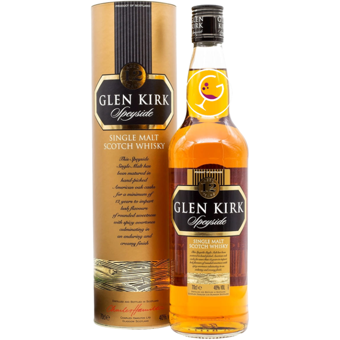 WHISKY GLEN KIRK 12Y 40% CL.70 TUBO