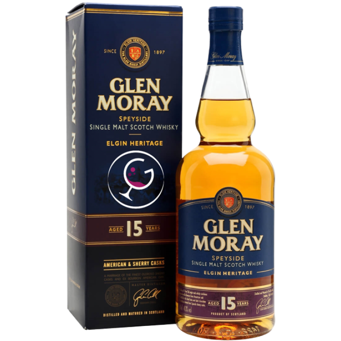 WHISKY GLEN MORAY 15Y 40% CL.70 GB