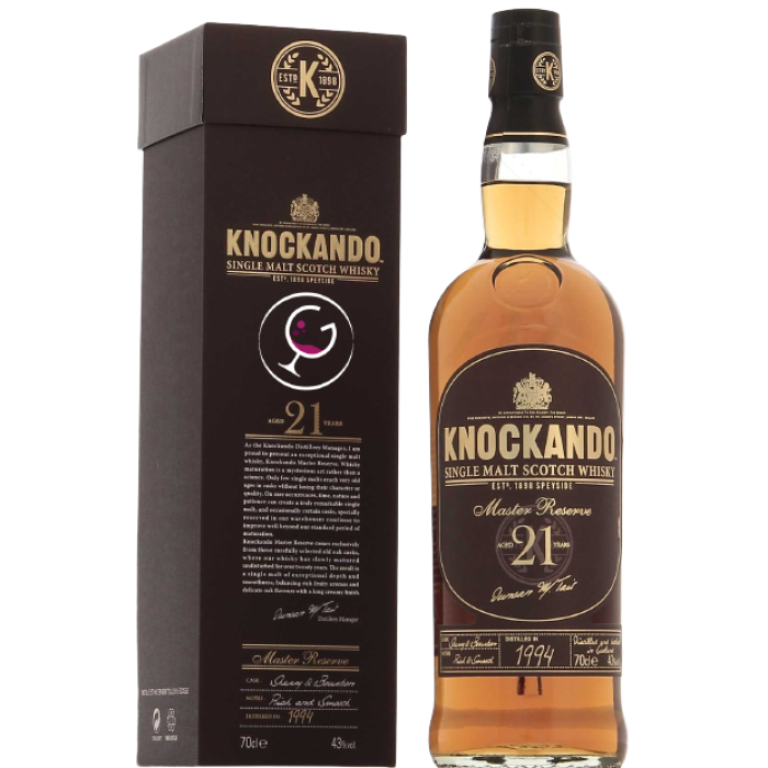 WHISKY KNOCKANDO 21Y 1994 MASTER RESERVE 43% CL.70 GB