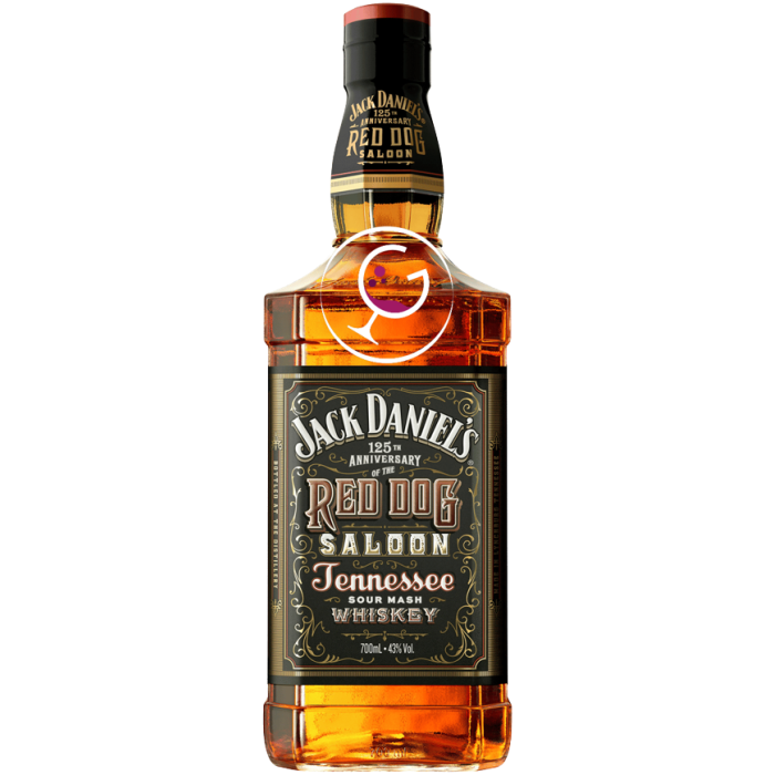 WHISKY JACK DANIEL'S 125*RED DOG SALOON 43% CL.70