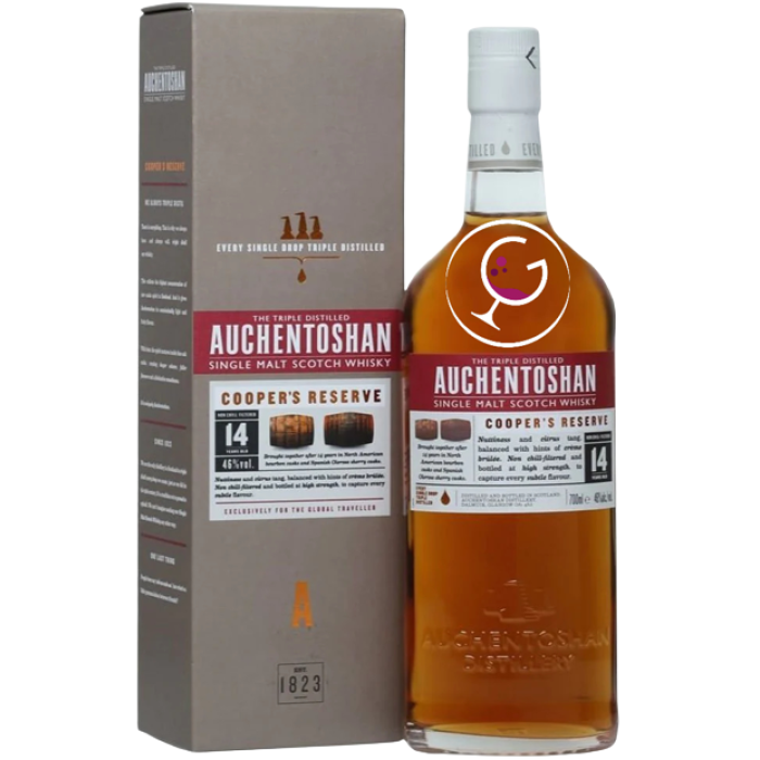 WHISKY AUCHENTOSHAN 14Y COOPER'S RESERVE 46% CL.70 GB