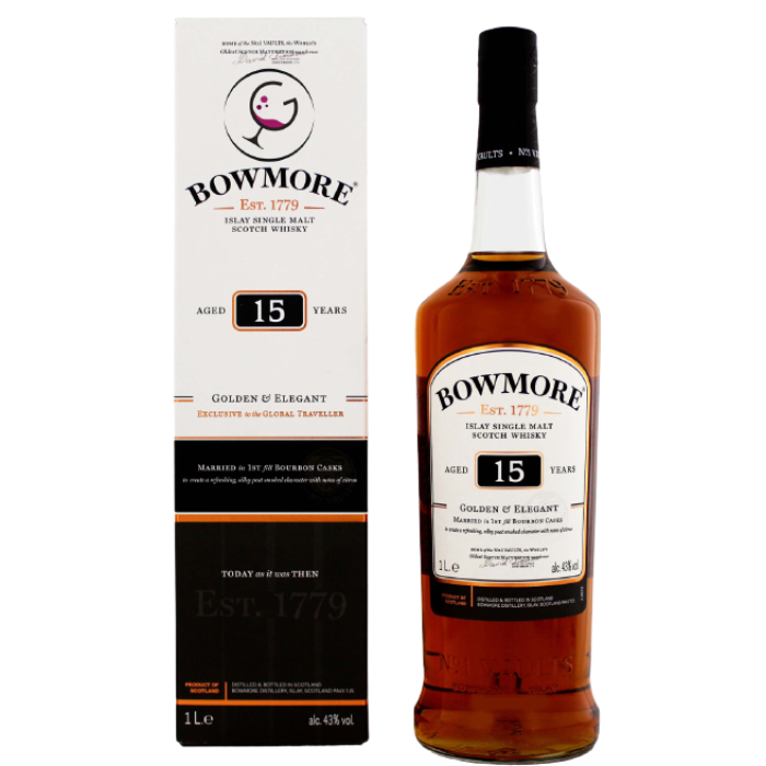 WHISKY BOWMORE 15Y GOLDEN&ELEGANT 43% LT.1 GB