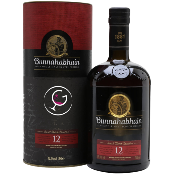 WHISKY BUNNAHABHAIN 12Y 46,3% CL.70 TUBO