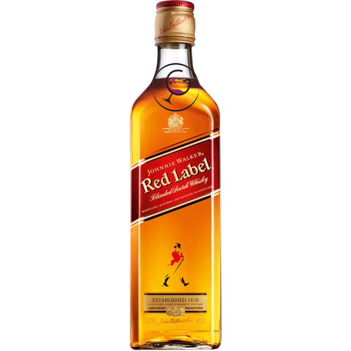 WHISKY JOHNNIE WALKER RED LABEL 40% LT.1