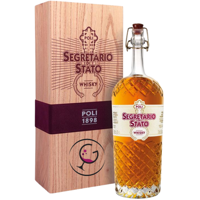 WHISKY J.POLI SEGRETARIO DI STATO 43% CL.70 legno