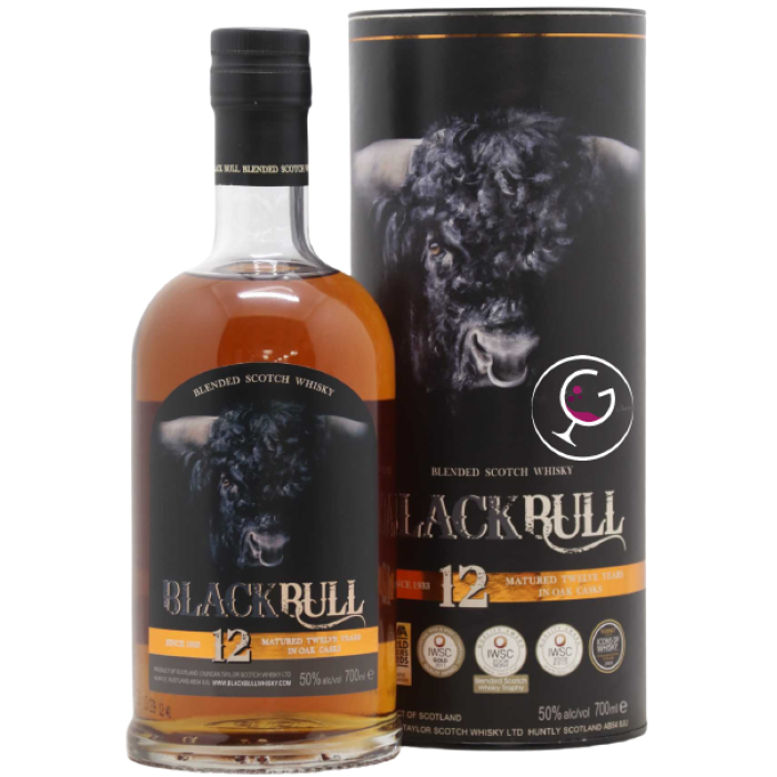 WHISKY BLACK BULL 12Y OAK CASK 50% CL.70 TUBO