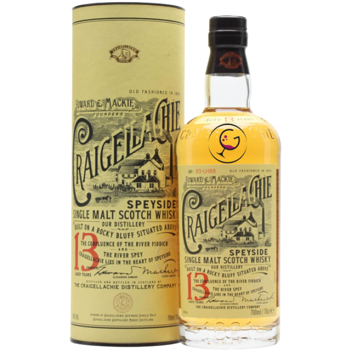 WHISKY CRAIGELLACHIE 13Y 46% CL.70 TUBO