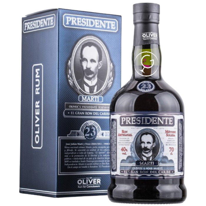 RHUM OLIVER'S PRESIDENTE MARTI 23Y SOLERA 40% CL.70 GB