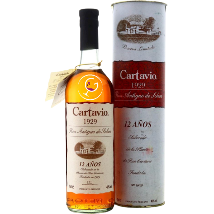 RHUM CARTAVIO 12Y SOLERA 1929 ANEJO 40% CL.70 TUBO