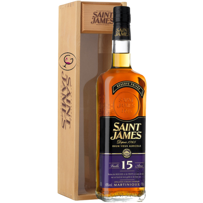 RHUM ST.JAMES V.AGRICOLE 15Y 43% CL.70 LEGNO