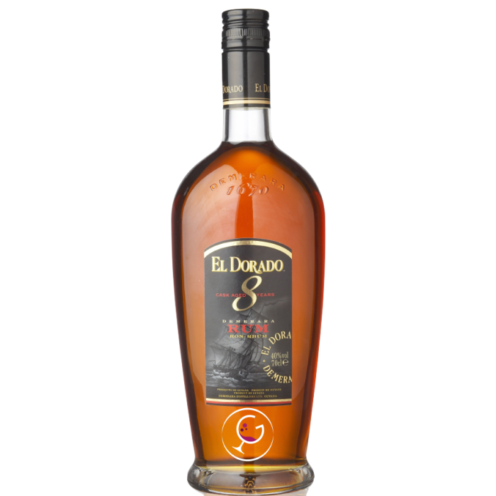 RHUM EL DORADO 8Y DEMERARA 40% CL.70