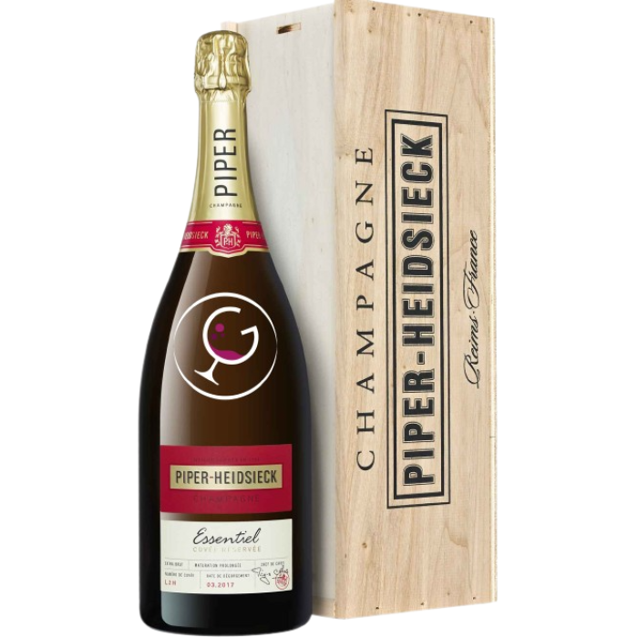 CHAMPAGNE mgm PIPER-HEIDSIECK BRUT ESSENTIEL LT.1,5 LEGNO