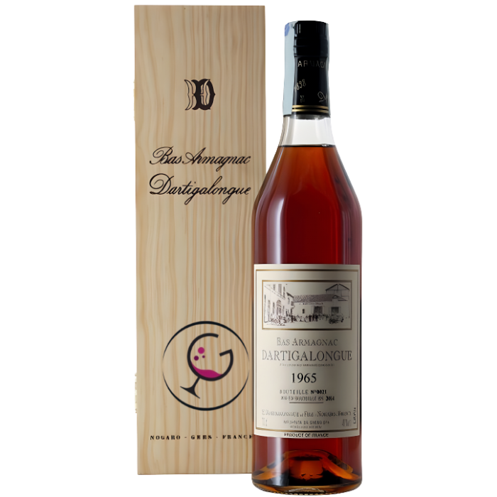 BAS ARMAGNAC DARTIGALONGUE MILL.1965 40% CL.70 LEGNO