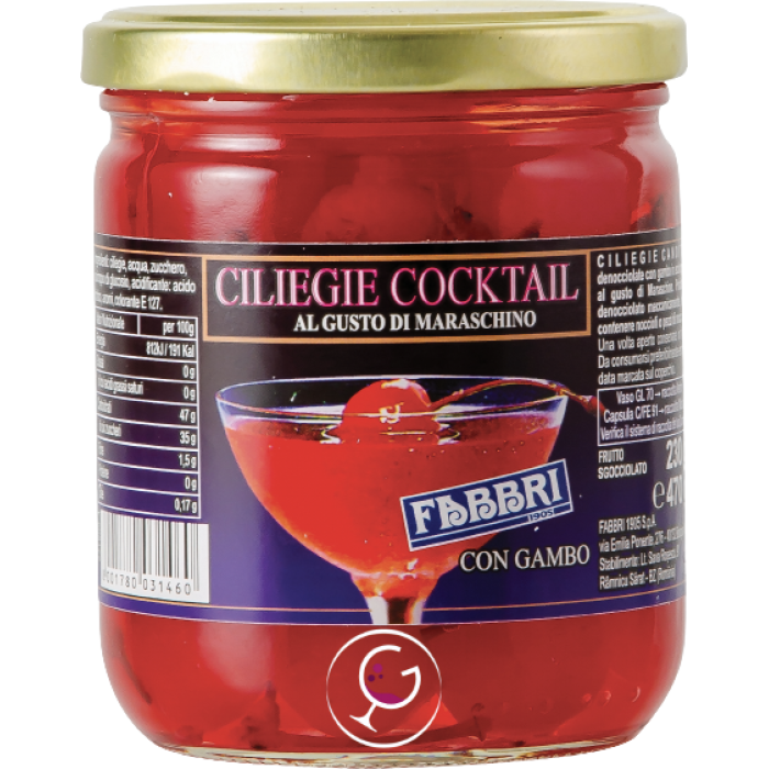 FABBRI CILIEGE COCKTAIL CON GAMBO GR.470