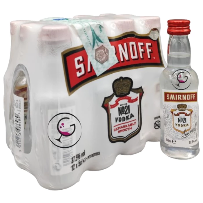 VODKA mignon SMIRNOFF N.21 37,5% ML.50x12pz PET