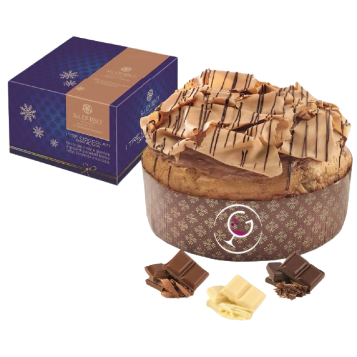 SAL DE RISO PANETTONE TRE CIOCCOLATI KG.1