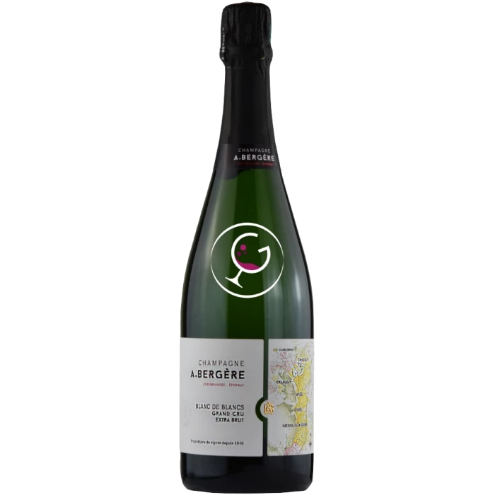 CHAMPAGNE ADRIEN BERGERE BRUT NATURE BDB TERRES BLANCHES CL.75 ##