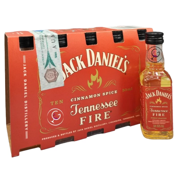 JACK DANIEL'S FIRE LIQUEUR mignon 35% ML.50x10pz PET